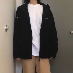 Black fleece teddy bear jacket